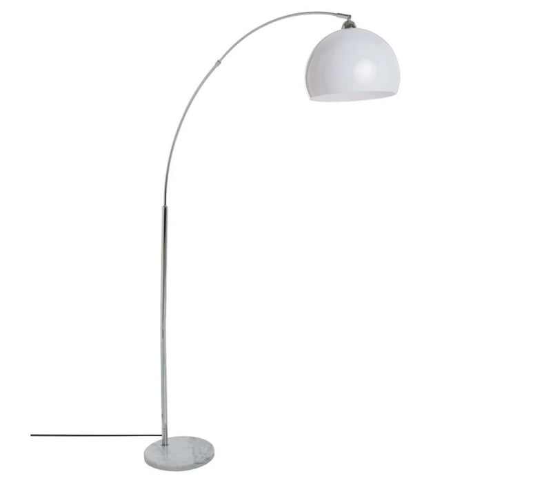 LAMPADAIRE ARC GEDA METAL ET MARBRE 1.85M