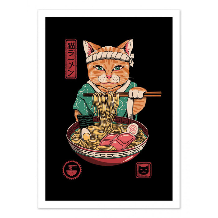 AFFICHE NEKO RAMEN 30X40